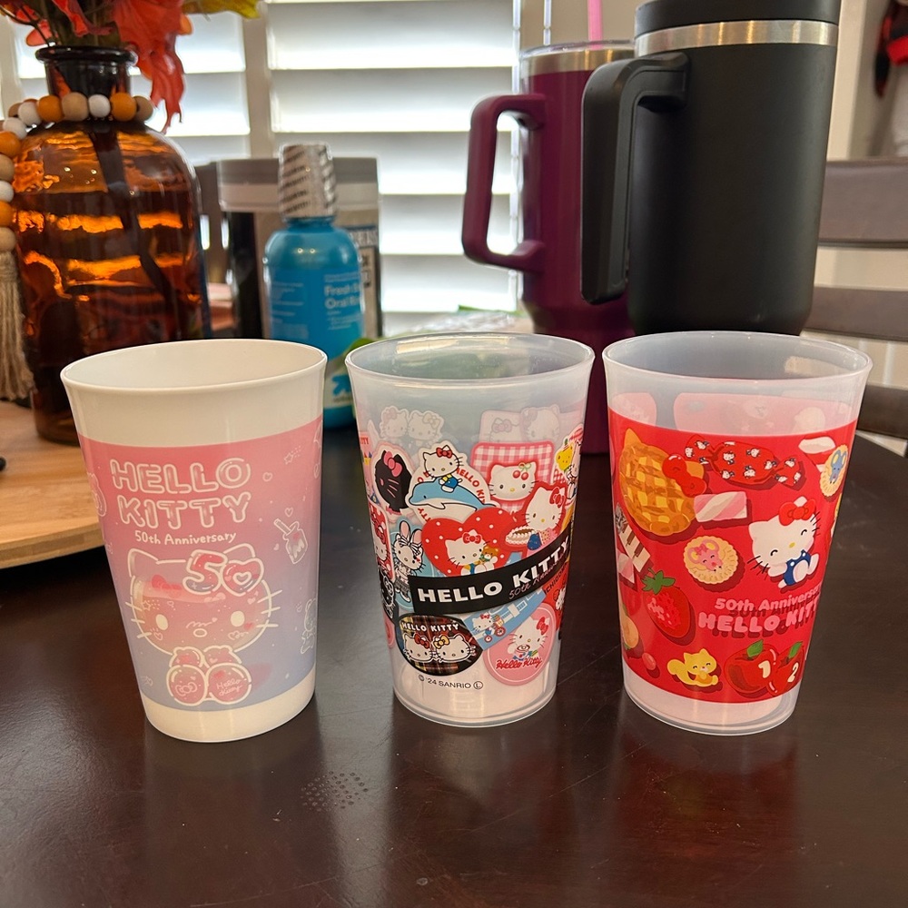 Sanrio Hello Kitty 50th Anniversary Cups